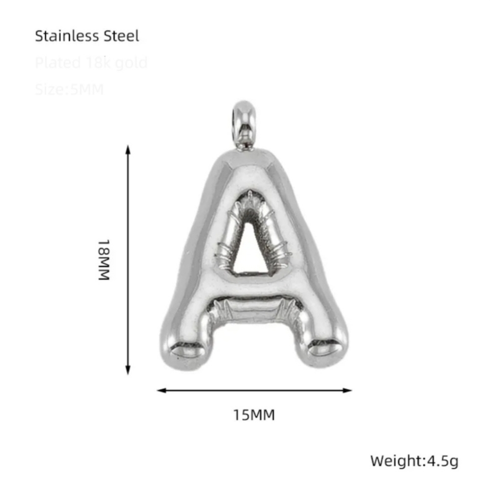 S Charm Stainless Steel - Picture 3 of 12